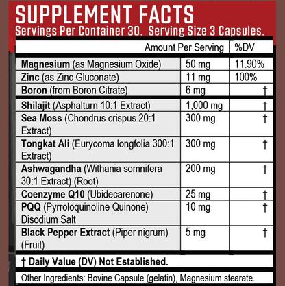 Rooster Booster Ingredients Shilajit