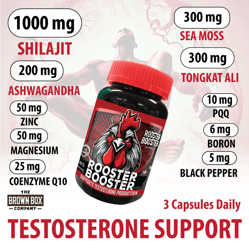 Rooster Booster Shilajit Ashagandha Tongkat Ali Sea Moss